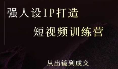 强人设ip打造课，8月​最新5天短视频ip训练营，从出镜到成交-七量思维