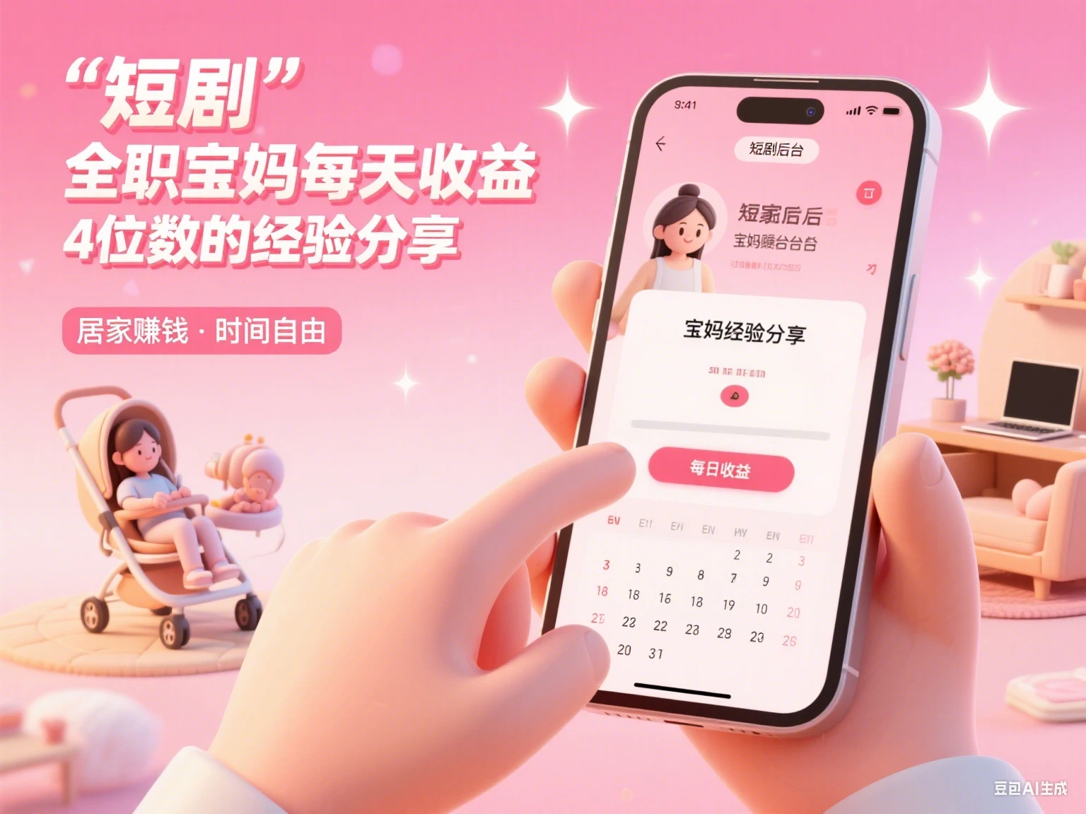短剧 全职宝妈每天收益4位数的经验分享-七量思维