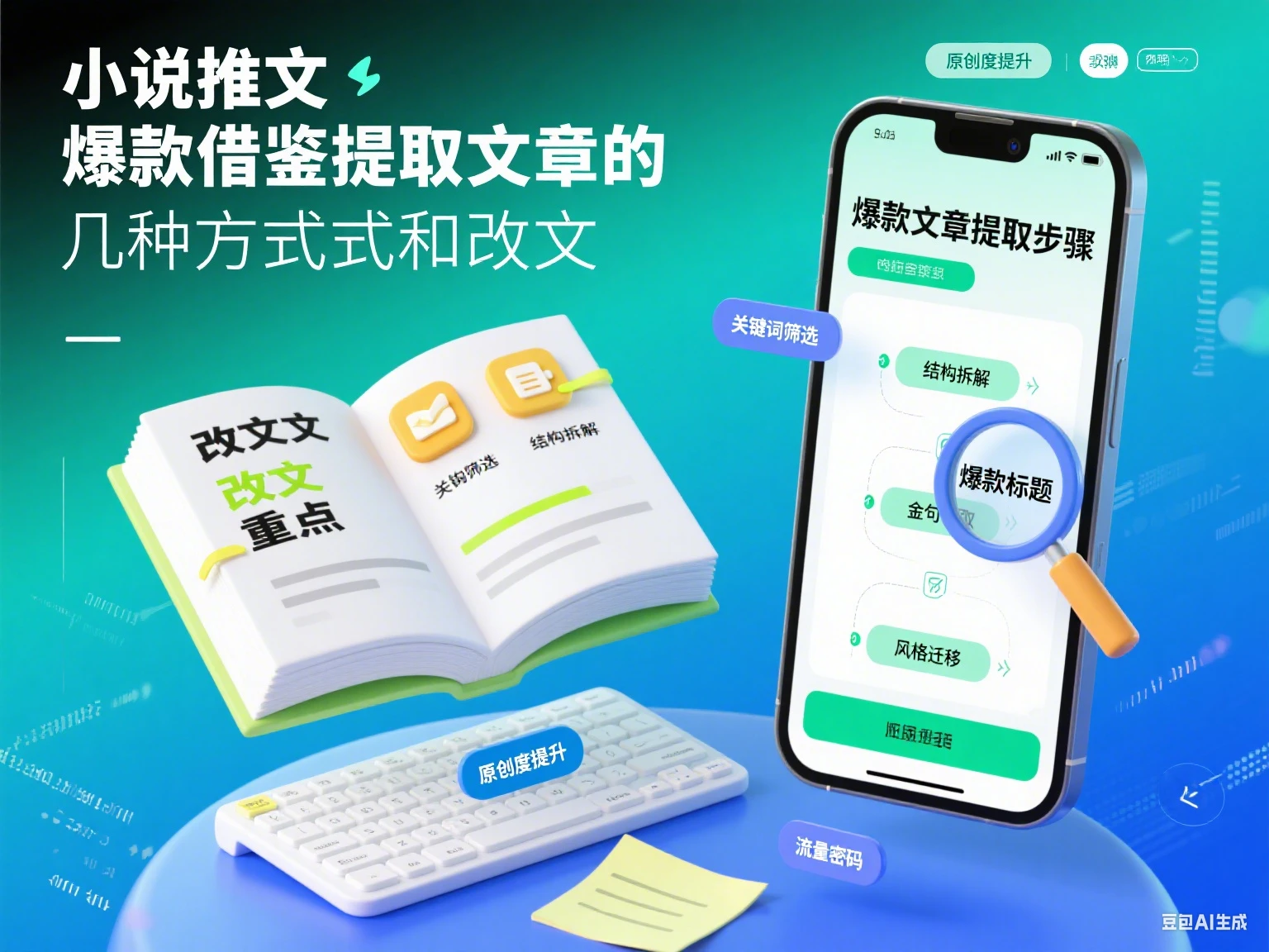 小说推文 爆款借鉴提取文章的几种方式和改文-七量思维