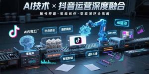 AI技术与抖音运营的深度融合应用：涵盖账号搭建、内容创作、收益变现等-七量思维