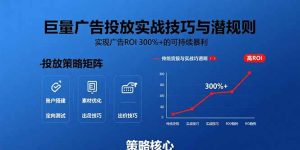 巨量广告投放实战技巧与潜规则：实现广告ROI 300%+的可持续暴利-七量思维