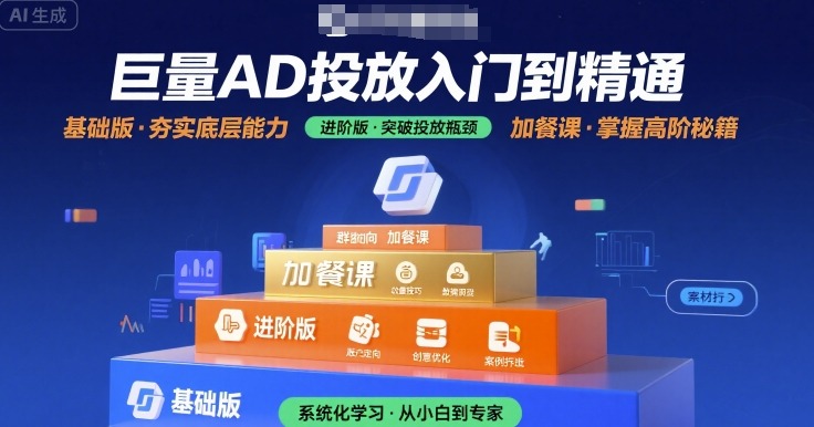 巨量AD投放入门到精通，基础版+进阶版+加餐课-七量思维