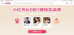 小红书从0到1赚钱实战课：账号定位、 爆款创作 、导流变现全攻略-七量思维