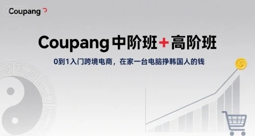 【精】Coupang中阶班+高阶班，0到1入门跨境电商，在家一台电脑挣韩国人的钱-七量思维