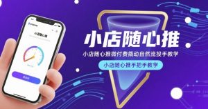 小店随心推微付费撬动自然流投手教学，小店随心推手把手教学-七量思维