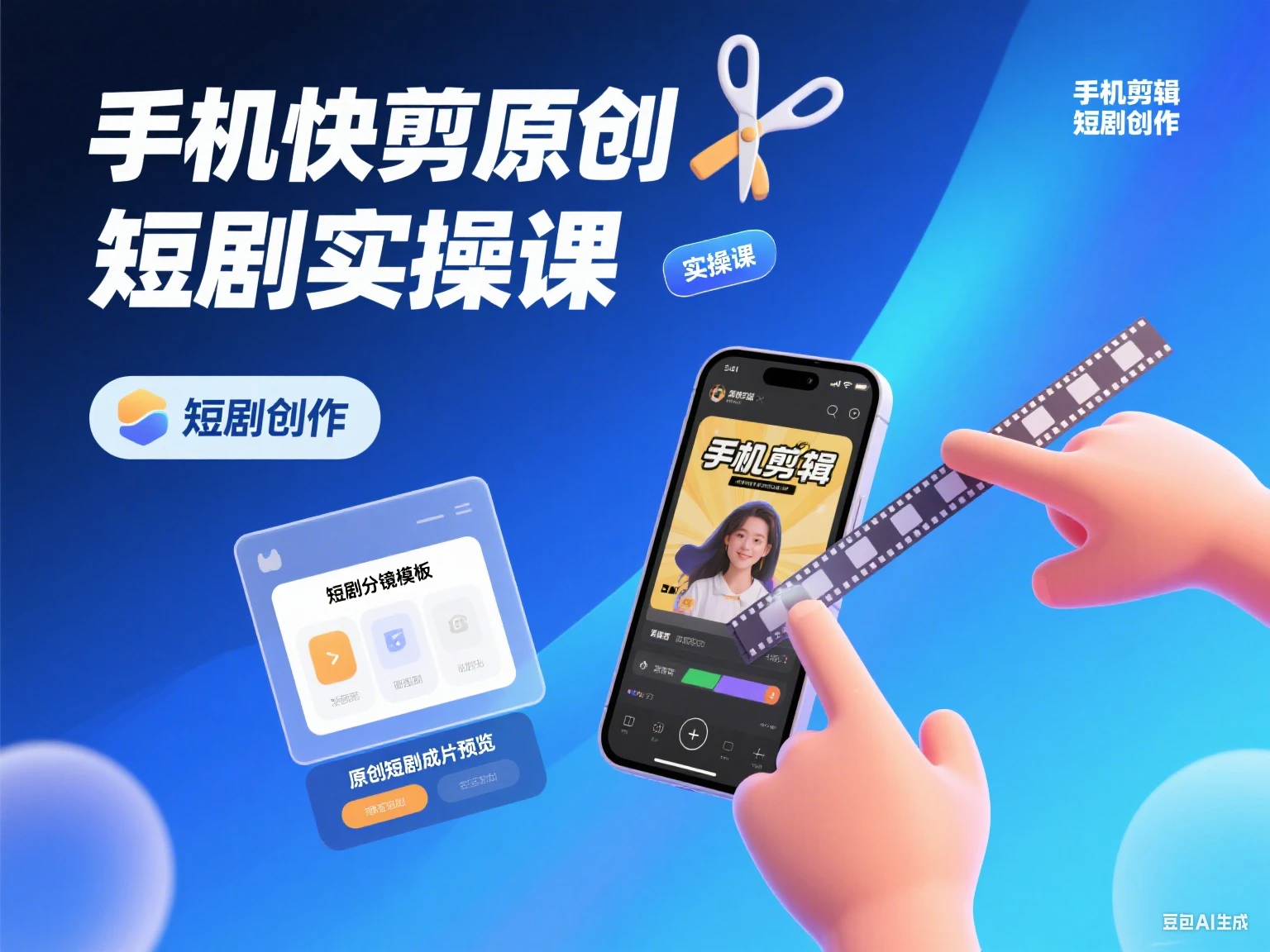 手机快剪原创短剧实操课-七量思维