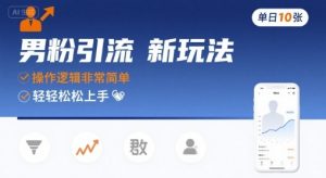 男粉引流新玩法，操作逻辑非常简单，单日10张轻轻松松-七量思维