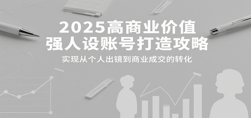 2025高商业价值强人设账号打造攻略，实现从个人出镜到商业成交的转化-七量思维