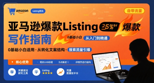 亚马逊爆款Listing写作方法，亚马逊0基础小白也能写爆款自带流量的Listing-七量思维