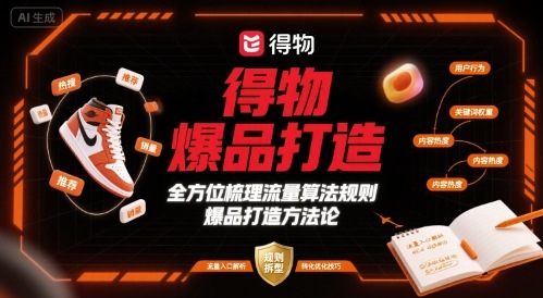 得物爆品打造，全方位梳理得物流量算法规则爆品打造规则-七量思维