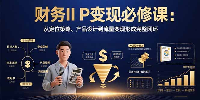 财务IP变现必修课：从定位策略、产品设计到流量变现形成完整闭环-七量思维