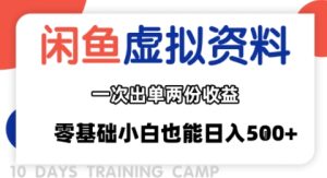 闲鱼虚拟资料新变现玩法，信息差项目，一次出单两份收益，无需囤货，可批量矩阵，零基础小白也能日入多张-七量思维