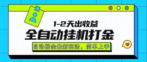 最新全自动打金玩法单日收益1000-2000-七量思维