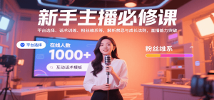 新手主播必修课：平台选择、话术训练、粉丝维系等，解析禁忌与成长法则，突破直播能力-七量思维