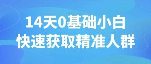 14天0基础小白快速获取精准人群-七量思维