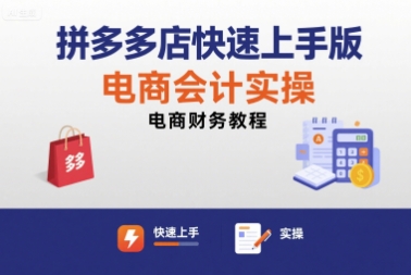 拼多多店快速上手版电商会计实操-电商财务教程-七量思维