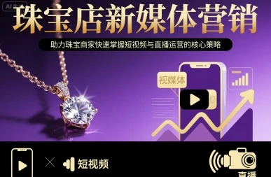 【精】珠宝店新媒体营销，助力珠宝商家快速掌握短视频与直播运营的核心策略-七量思维