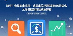 知乎广告投放全流程：选品定位/预算设定/效果优化 从零基础到精准投放跨越-七量思维