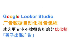 英子出海广告·Google Looker Studio从新手到高手-七量思维