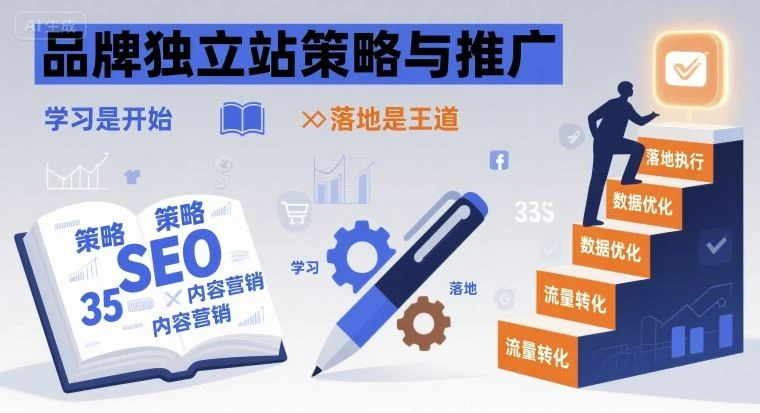 【精】品牌独立站策略与推广，学习是开始，落地是王道-七量思维