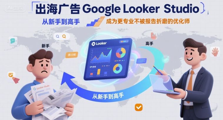 出海广告Google Looker Studio从新手到高手，成为更专业不被报告折磨的优化师-七量思维