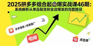 2025拼多多组合起爆实战课46期:系统解析从单品裂变到全店爆发的完整路径-七量思维