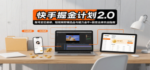 快手掘金计划2.0,账号定位装修、短视频剪辑选品与磁力金牛+裂变出单实战指南-七量思维