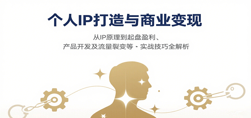 个人IP打造与商业变现，从IP原理到起盘盈利、产品开发及流量裂变等实战技巧全解析-七量思维