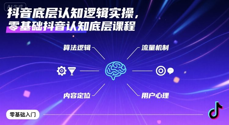 抖音底层认知逻辑实操，零基础抖音认知底层课程-七量思维