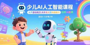少儿AI人工智能课程：从基础概念逐步深入到核心技术 培养全面的AI素养-七量思维