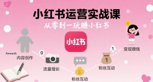 小红书运营实战课，从零到一玩賺小红书-七量思维