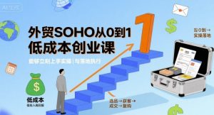 外贸SOHO从0到1低成本创业课，能够立刻上手实操与落地执行-七量思维