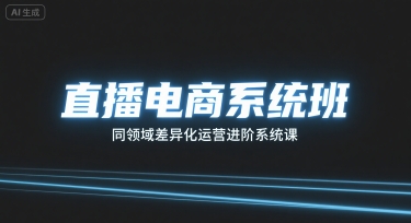 直播电商系统班，同领域差异化运营进阶系统课-七量思维