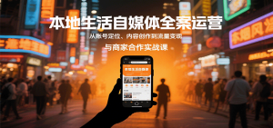 本地生活自媒体全案运营，从账号定位、内容创作到流量变现与商家合作实战课-七量思维