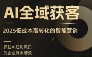AI全域获客实训营,2025低成本高转化的智能营销,精准找客,高效营销-七量思维
