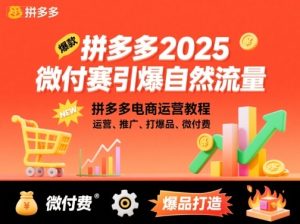 拼多多2025微付赛引爆自然流量，拼多多电商运营教程，运营、推广、打爆品、微付费-七量思维