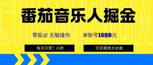 番茄音乐人掘金,单账号最高可撸1k+,可无限矩阵去做,零投入-七量思维