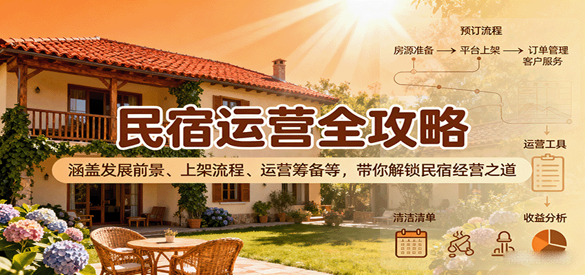 民宿运营全攻略：涵盖发展前景、上架流程、运营筹备等，带你解锁民宿经营之道-七量思维