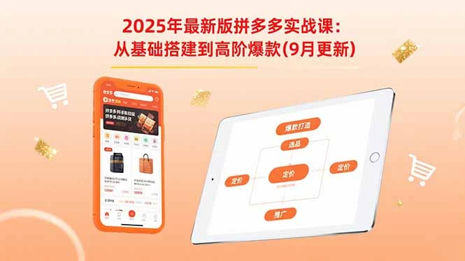 【精】2025年最新版拼多多实战课：从基础搭建到高阶爆款(9月更新-七量思维