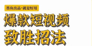 【精】墨鱼日记·爆款短视频致胜招法,学会一招,瞬间起飞,卷王出征,寸草不生-七量思维
