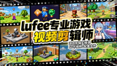 【精】lufee专业游戏视频剪辑师 游戏剪辑实操课 60节视频+配套文件-七量思维