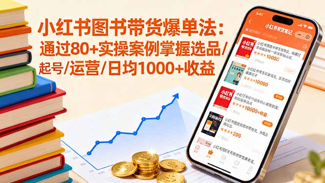 小红书图书带货爆单法：通过80+实操案例掌握选品/起号/运营/日均1000+收益-七量思维