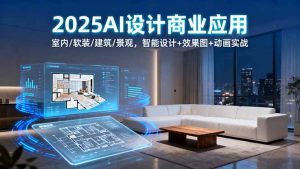 2025AI设计商业应用：室内/软装/建筑/景观，智能设计+效果图+动画实战-七量思维