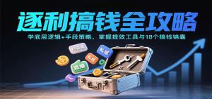 逐利搞钱全攻略：学底层逻辑+手段策略，掌握提效工具与18个搞钱锦囊-七量思维