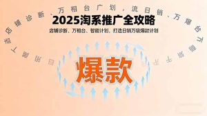 2025淘系推广全攻略，店铺诊断、万相台、智能计划，打造日销万级爆款计划-七量思维