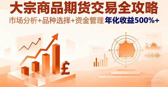 大宗商品期货交易全攻略，市场分析+品种选择+资金管理，年化收益500%+-七量思维