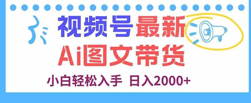 视频号最新AI图文带货，每天几分钟，小白轻松入手，日入2000+-七量思维
