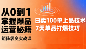 抖音小店爆品打造与矩阵裂变实战课-七量思维