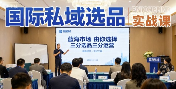 国际私域选品实战课，蓝海市场由你选择，七分选品三分运营-七量思维