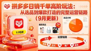 拼多多日销千单高阶玩法:从选品到爆款打造的完整运营链路(9月更新-七量思维